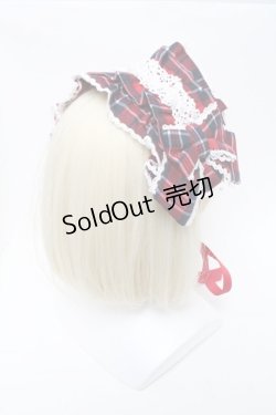 画像2: axes femme kawaii / タータンチェックヘッドドレス  赤 S-25-03-17-006-AX-AC-HR-ZS