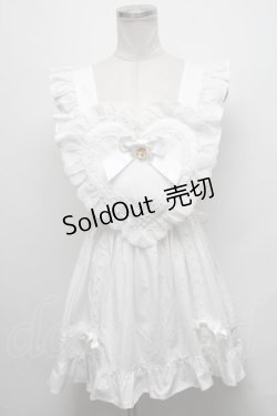 画像1: BABY,THE STARS SHINE BRIGHT / ハートエプロン  白 S-25-03-17-065-BA-OP-HR-ZS