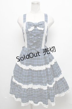 画像1: axes femme kawaii / タータンチェックジャンスカ  ブルー S-25-03-17-074-AX-OP-HR-ZS