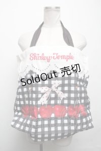 Shirley Temple / チェリーｘギンガムチェックエコバッグ  黒ｘ白 S-25-03-17-010-ET-BG-HR-ZS