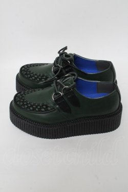 画像2: YOSUKE / 厚底レースアップシューズ  グリーン S-25-03-17-018-PU-SH-HR-ZS