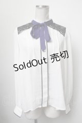 axes femme kawaii / リボンボウタイブラウス  白 S-25-03-17-022-AX-BL-AS-ZS