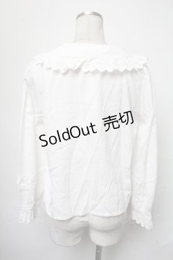 画像2: axes femme POETIQUE / コットンレースブラウス  白 S-25-03-17-023-AX-BL-AS-ZS
