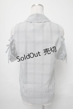 画像2: MA*RS / 肩あきチェックブラウス  グレー S-25-03-17-035-EL-BL-AS-ZS