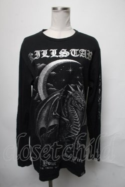 画像1: KILL STAR / プリントカットソー  黒 S-25-03-17-041-SL-TO-AS-ZS
