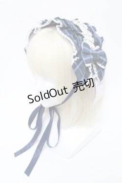 画像1: axes femme kawaii / タータンチェックヘッドドレス  ブルー S-25-03-17-005-AX-AC-HR-ZS