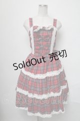 axes femme kawaii / タータンチェックジャンスカ  赤 S-25-03-17-044-AX-OP-HR-ZS