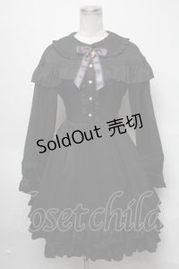 Amavel / ケープワンピース  黒 S-25-03-20-053-CA-OP-HR-ZS