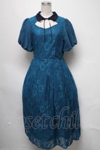 axes femme / バルーン袖レースワンピース  ブルー S-25-03-20-057-AX-OP-HR-ZI