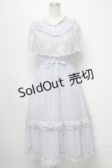 axes femme / ヴィンテージ風サマードレス  サックス S-25-03-20-061-AX-OP-HR-ZS