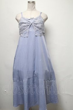 画像1: axes femme / ビッグレースリボンキャミワンピース  ラベンダー S-25-03-20-062-AX-OP-HR-ZS
