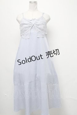画像1: axes femme / ビッグレースリボンキャミワンピース  ラベンダー S-25-03-20-062-AX-OP-HR-ZI