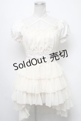 Pina sweetcollection / シフォンフリルワンピース  キナリ S-25-03-20-067-LO-OP-HR-ZS