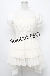 Pina sweetcollection / シフォンフリルワンピース  キナリ S-25-03-20-067-LO-OP-HR-ZS