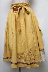 axes femme / 【美女と野獣】フリルスカート  からし S-25-03-20-074-AX-SK-AS-ZI