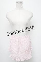 Angelic Pretty / オリジナルロゴギンガムフリルエプロン  ピンク S-25-03-20-078-AP-SK-HR-ZS
