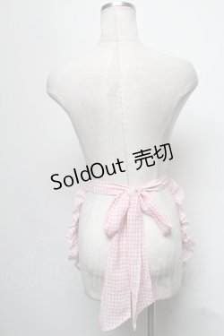 画像2: Angelic Pretty / オリジナルロゴギンガムフリルエプロン  ピンク S-25-03-20-078-AP-SK-HR-ZS