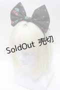 HELL CAT PUNKS / さくらんぼ柄リボンカチューシャ  黒 S-25-03-20-012-PU-AC-HR-ZT168-F004