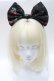 画像2: HELL CAT PUNKS / さくらんぼ柄リボンカチューシャ  黒 S-25-03-20-012-PU-AC-HR-ZT168 (2)