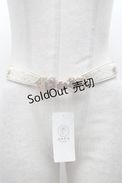 画像1: axes femme / バラｘエンボスゴムベルト   S-25-03-20-017-AX-BL-HR-ZS