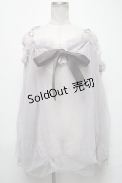 画像1: axes femme / ボリュームチュールオフショルトップス  グレー S-25-03-20-026-AX-TO-HR-ZS