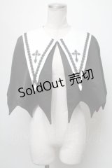 To Alice（BlackShamrock） / バットガールリボン付きケープ  黒 S-25-03-20-031-LO-BL-AS-ZS