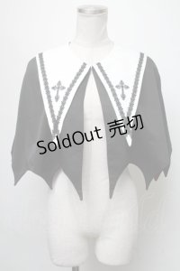 To Alice（BlackShamrock） / バットガールリボン付きケープ  黒 S-25-03-20-031-LO-BL-AS-ZS