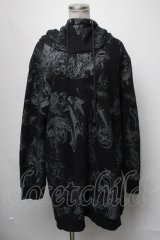 NAOTO SEVEN / プリント裏起毛パーカー  黒 S-25-03-20-039-HN-TO-HR-ZT177