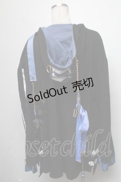 画像2: IRO+IRO / キョンシーパーカー  黒ｘ青 S-25-03-20-040-LO-TO-AS-ZS