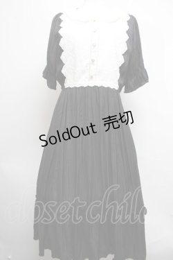 画像1: axes femme / シアーストライプワンピース  黒ｘ白 S-25-03-22-053-AX-OP-HR-ZS