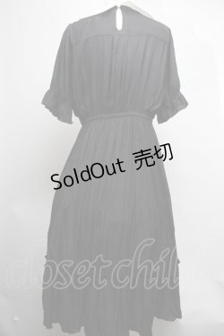 画像2: axes femme / シアーストライプワンピース  黒ｘ白 S-25-03-22-053-AX-OP-HR-ZS