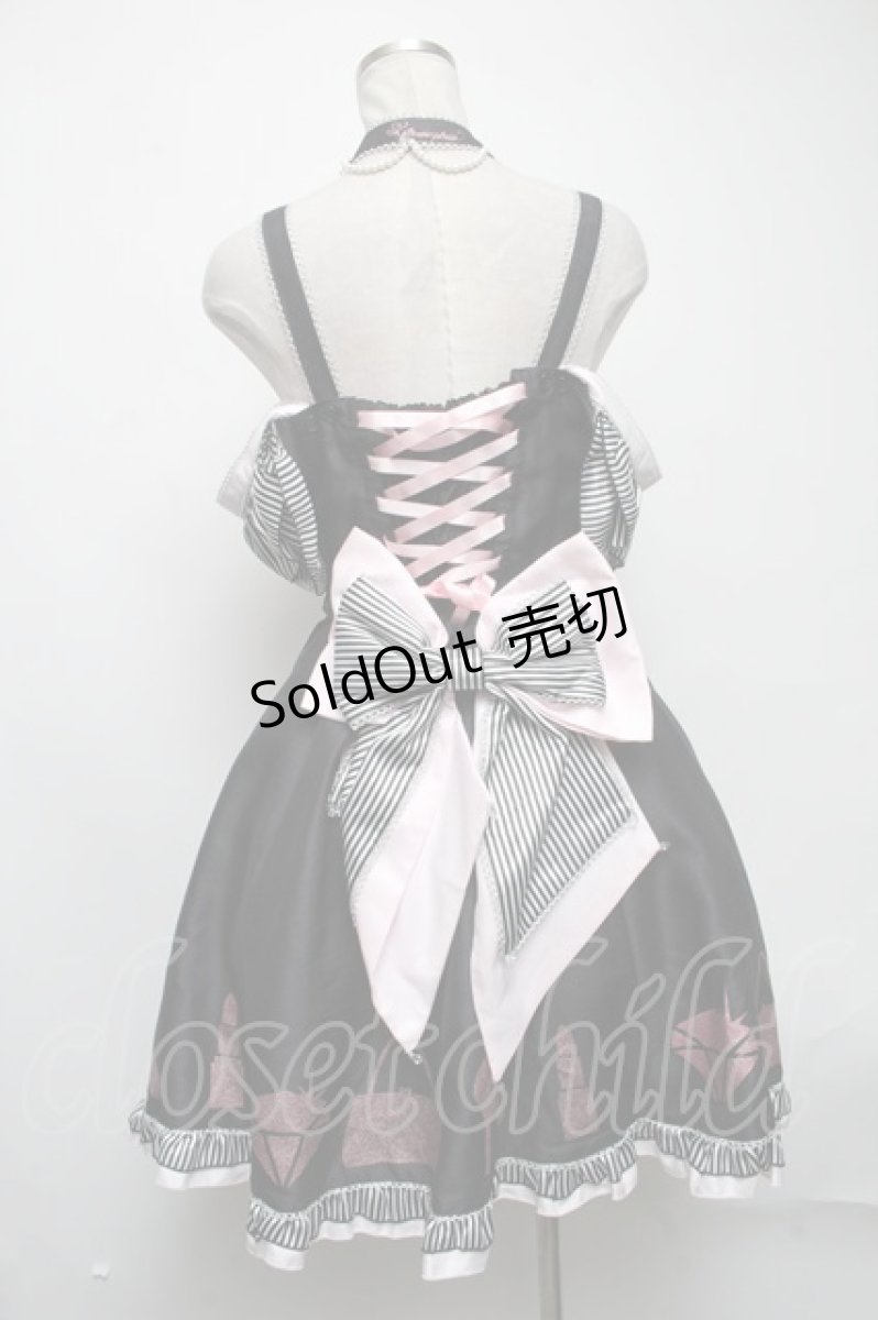 画像2: metamorphose / Barbie リボンドレスセット  黒ｘピンク S-25-03-22-071-ME-OP-AS-ZS (2)