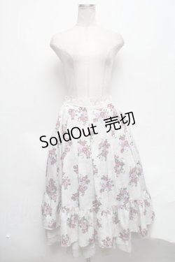画像1: axes femme / グランブーケ柄スカート  オフ S-25-03-22-079-AX-SK-HR-ZS