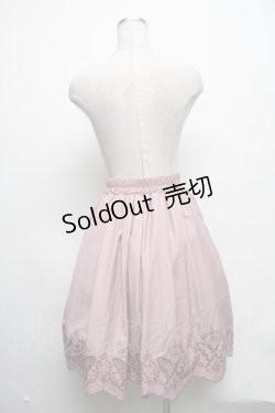画像2: axes femme POETIQUE / 蝶柄透かし刺繍スカート  ピンク S-25-03-22-080-AX-SK-AS-ZS