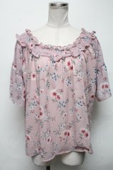 axes femme / バックシャンエスパンディプルオーバー  ピンク S-25-03-22-017-AX-TO-AS-ZS