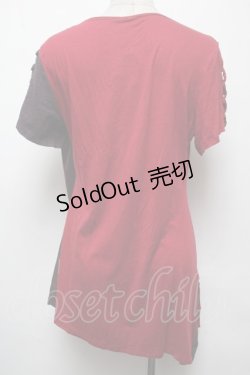 画像2: Rozen Kavalier / ドレープレイヤードプリントトップス  赤ｘ茶 S-25-03-22-029-OO-TO-HR-ZS