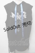 NieR Clothing / ノースリーブパーカー  黒 S-25-03-22-033-PU-TO-AS-ZS