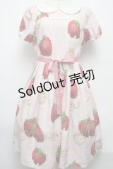 Emily Temple cute / Creamy Strawberryワンピース  ピンク S-25-03-22-044-ET-OP-AS-ZS