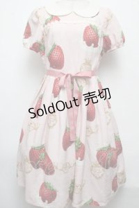 Emily Temple cute / Creamy Strawberryワンピース  ピンク S-25-03-22-044-ET-OP-AS-ZS