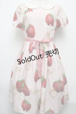 画像1: Emily Temple cute / Creamy Strawberryワンピース  ピンク S-25-03-22-044-ET-OP-AS-ZS