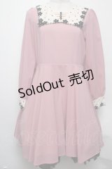 an another angelus / 襟刺繍ワンピース  ピンク S-25-03-22-046-CA-TO-HR-ZT206