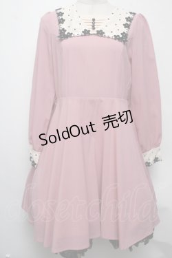 画像1: an another angelus / 襟刺繍ワンピース  ピンク S-25-03-22-046-CA-TO-HR-ZT206