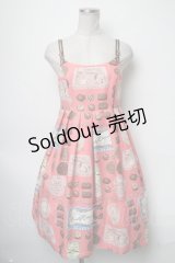 Emily Temple cute / ショコラティエノースリーブワンピース  ピンク S-25-03-23-1059-ET-OP-AS-ZS