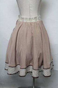 画像2: axes femme / レジメ柄サーキュラースカート  ベージュ S-25-03-23-1068-AX-SK-AS-ZS