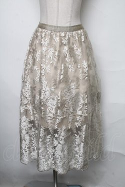 画像1: axes femme / レーススカート  ベージュ S-25-03-23-1071-AX-SK-HR-ZS