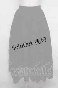 axes femme / レースサーキュラースカート  黒 S-25-03-23-1075-AX-SK-AS-ZS