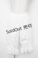中国ロリータ / 裾刺繍ドロワーズ  白 S-25-03-23-1080-LO-PA-HR-ZS