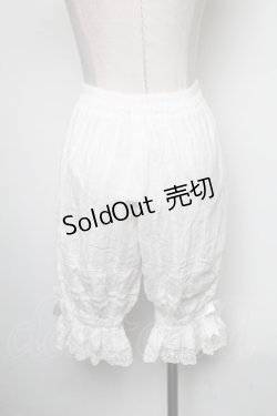 画像2: 中国ロリータ / 裾刺繍ドロワーズ  白 S-25-03-23-1080-LO-PA-HR-ZS