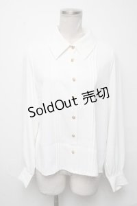 Amavel / 長袖ブラウス  白 S-25-03-23-1014-CA-BL-HR-ZS
