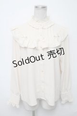 axes femme kawaii / プティリボンブラウス  キナリ S-25-03-23-1017-AX-BL-HR-ZS